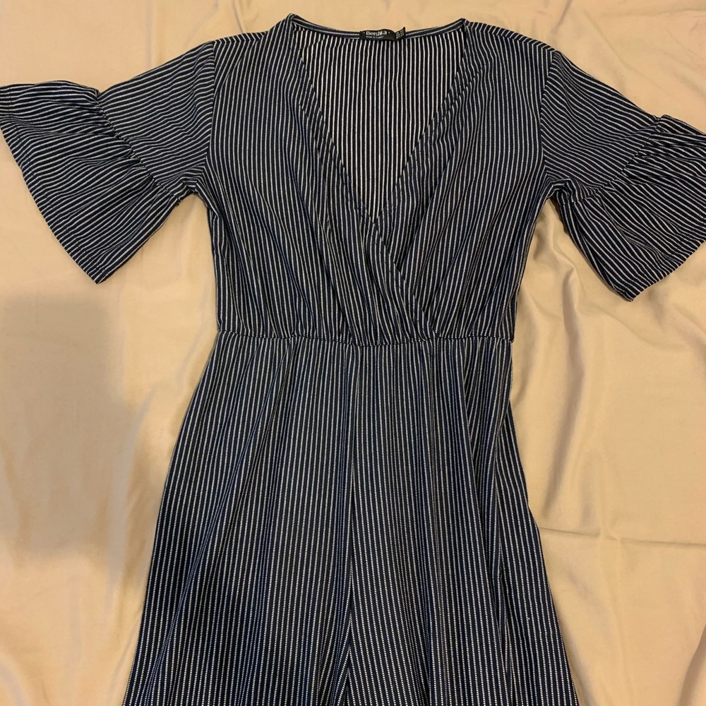 Navy pinstripe jumpsuit Size XS - Picture 5 of 10